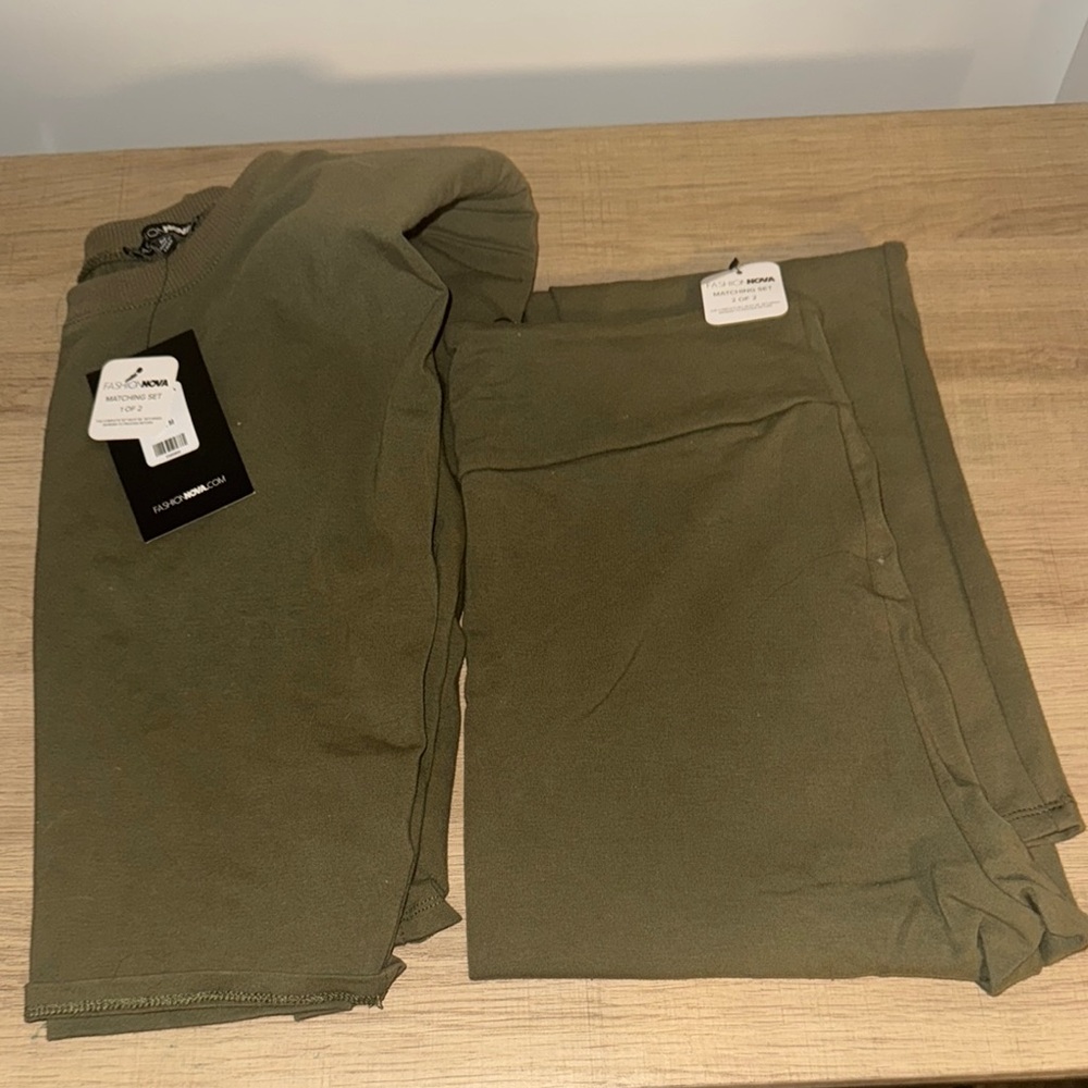 Fashion Nova Khaki Green Top